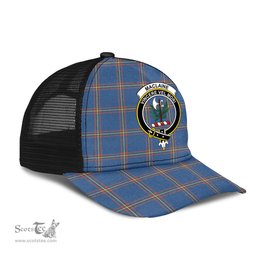 ScotsTee Shop Scottish MacLaine of Loch Buie Hunting Ancient Clan Crest Tartan Half Net Cap Baseball Mesh Back Cap