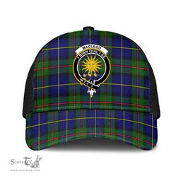ScotsTee Shop Scottish MacLeod of Harris Modern Clan Crest Tartan Half Net Cap Baseball Mesh Back Cap