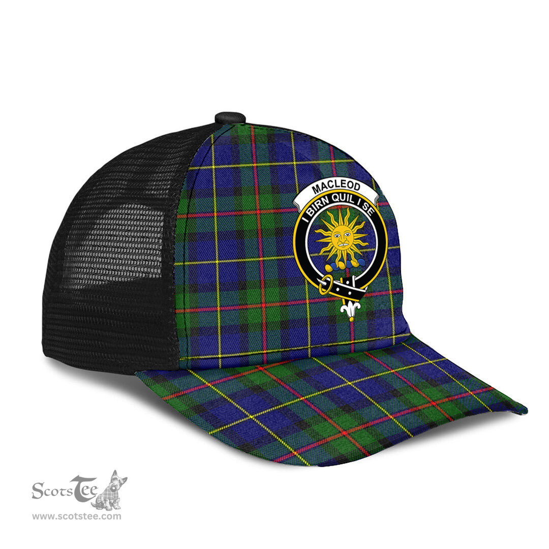 ScotsTee Shop Scottish MacLeod of Harris Modern Clan Crest Tartan Half Net Cap Baseball Mesh Back Cap