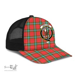 ScotsTee Shop Scottish MacLaine of Loch Buie Clan Crest Tartan Half Net Cap Baseball Mesh Back Cap