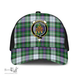 ScotsTee Shop Scottish MacKenzie Dress Modern Clan Crest Tartan Half Net Cap Baseball Mesh Back Cap