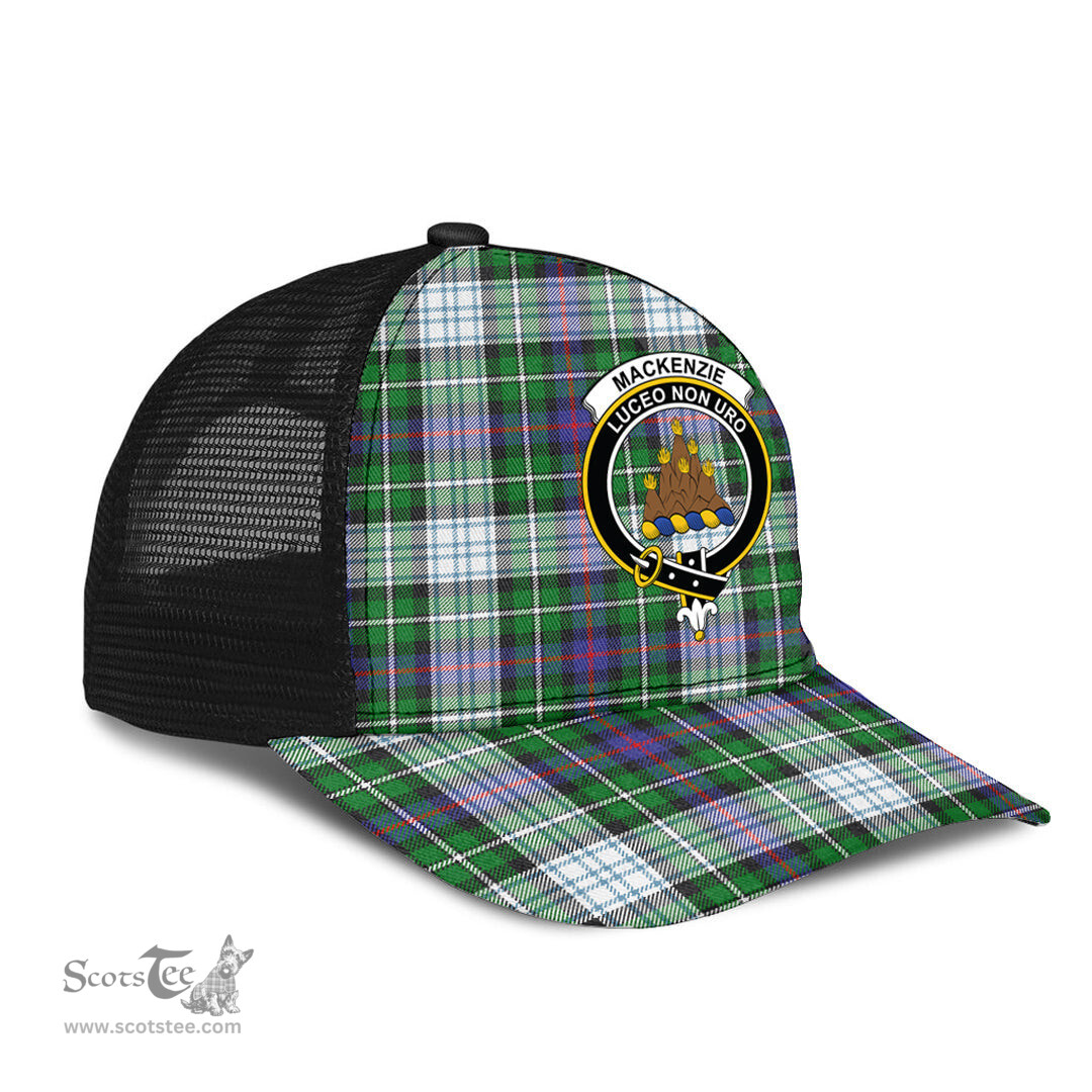 ScotsTee Shop Scottish MacKenzie Dress Modern Clan Crest Tartan Half Net Cap Baseball Mesh Back Cap