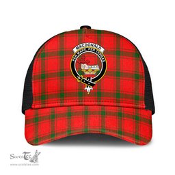 ScotsTee Shop Scottish MacDonald of Sleat Clan Crest Tartan Half Net Cap Baseball Mesh Back Cap