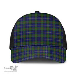 ScotsTee Shop Scottish MacLeod of Harris Modern Clan Tartan Half Net Cap Baseball Mesh Back Cap
