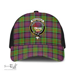 ScotsTee Shop Scottish MacDonald of Clanranald Clan Crest Tartan Half Net Cap Baseball Mesh Back Cap