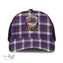 ScotsTee Shop Scottish MacDonald Dress Modern Clan Crest Tartan Half Net Cap Baseball Mesh Back Cap