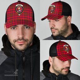ScotsTee Shop Scottish Murray of Tulloch Modern Clan Crest Tartan Half Net Cap Baseball Mesh Back Cap