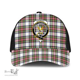 ScotsTee Shop Scottish Stewart Dress Modern Clan Crest Tartan Half Net Cap Baseball Mesh Back Cap