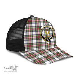 ScotsTee Shop Scottish Stewart Dress Modern Clan Crest Tartan Half Net Cap Baseball Mesh Back Cap