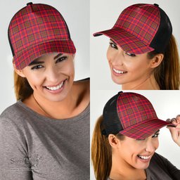 ScotsTee Shop Scottish Murray of Tulloch Modern Clan Tartan Half Net Cap Baseball Mesh Back Cap