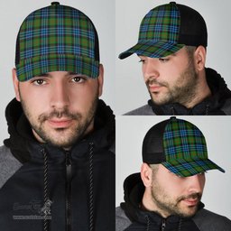 ScotsTee Shop Scottish Newlands of Lauriston Clan Tartan Half Net Cap Baseball Mesh Back Cap