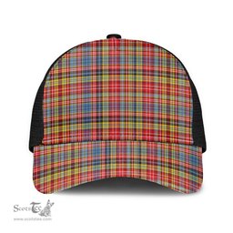 ScotsTee Shop Scottish Ogilvie of Airlie Ancient Clan Tartan Half Net Cap Baseball Mesh Back Cap