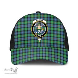ScotsTee Shop Scottish Murray of Atholl Ancient Clan Crest Tartan Half Net Cap Baseball Mesh Back Cap
