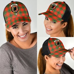ScotsTee Shop Scottish Turnbull Dress Clan Crest Tartan Half Net Cap Baseball Mesh Back Cap