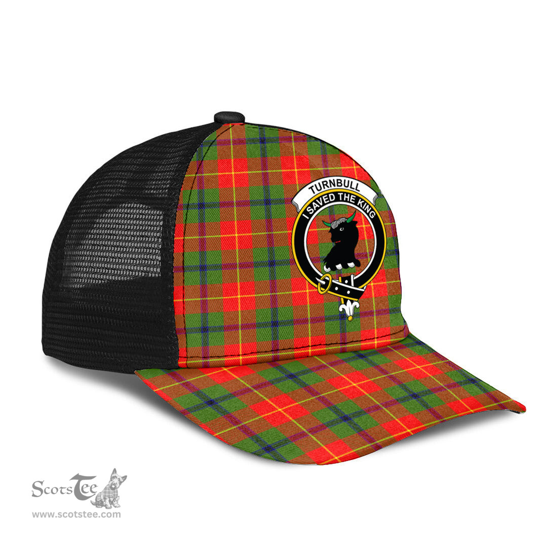 ScotsTee Shop Scottish Turnbull Dress Clan Crest Tartan Half Net Cap Baseball Mesh Back Cap