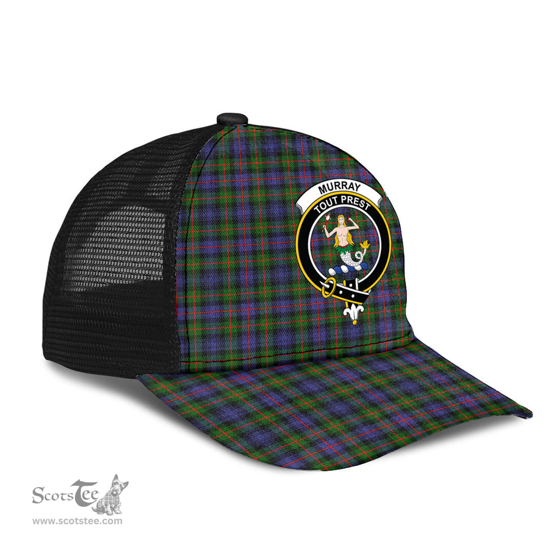 ScotsTee Shop Scottish Murray of Atholl Modern Clan Crest Tartan Half Net Cap Baseball Mesh Back Cap