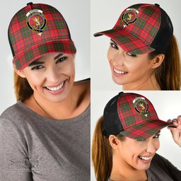 ScotsTee Shop Scottish Stewart of Appin Modern Clan Crest Tartan Half Net Cap Baseball Mesh Back Cap