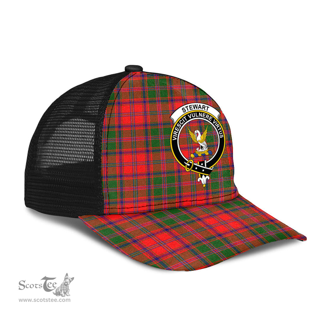 ScotsTee Shop Scottish Stewart of Appin Modern Clan Crest Tartan Half Net Cap Baseball Mesh Back Cap