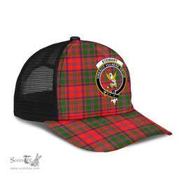 ScotsTee Shop Scottish Stewart of Appin Modern Clan Crest Tartan Half Net Cap Baseball Mesh Back Cap