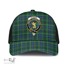 ScotsTee Shop Scottish Stewart Hunting Modern Clan Crest Tartan Half Net Cap Baseball Mesh Back Cap
