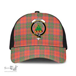 ScotsTee Shop Scottish Grant Ancient Clan Crest Tartan Half Net Cap Baseball Mesh Back Cap