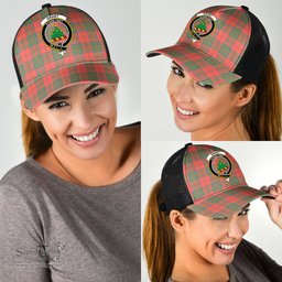 ScotsTee Shop Scottish Grant Ancient Clan Crest Tartan Half Net Cap Baseball Mesh Back Cap