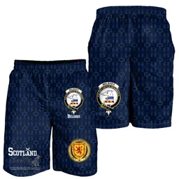 ScotsTee Shop Scottish Belshes (or Belsches) Family Crest Mens Tartan Short Scottish 1991 Style