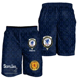 ScotsTee Shop Scottish Forsyth Family Crest Mens Tartan Short Scottish 1991 Style