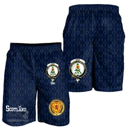 ScotsTee Shop Scottish Don Family Crest Mens Tartan Short Scottish 1991 Style