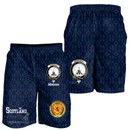 ScotsTee Shop Scottish Morrison Family Crest Mens Tartan Short Scottish 1991 Style