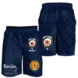 ScotsTee Shop Scottish MacDuff Family Crest Mens Tartan Short Scottish 1991 Style
