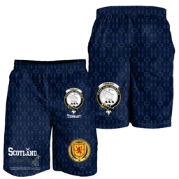 ScotsTee Shop Scottish Tennant Family Crest Mens Tartan Short Scottish 1991 Style
