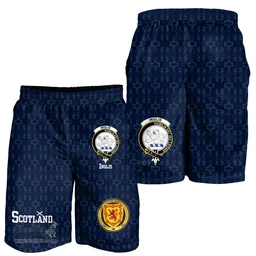 ScotsTee Shop Scottish Inglis Family Crest Mens Tartan Short Scottish 1991 Style