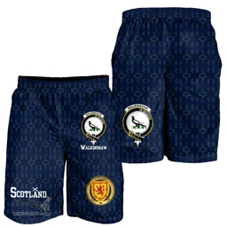 ScotsTee Shop Scottish Walkinshaw Family Crest Mens Tartan Short Scottish 1991 Style