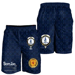 ScotsTee Shop Scottish Ged Family Crest Mens Tartan Short Scottish 1991 Style