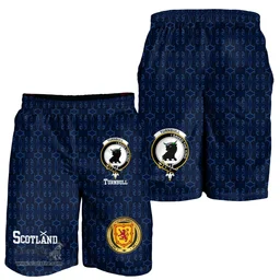 ScotsTee Shop Scottish Turnbull Family Crest Mens Tartan Short Scottish 1991 Style