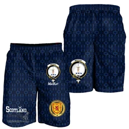 ScotsTee Shop Scottish MacKay Family Crest Mens Tartan Short Scottish 1991 Style