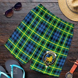 ScotsTee Shop Scottish Campbell of Breadalbane Ancient Clan Crest Mens Tartan Short