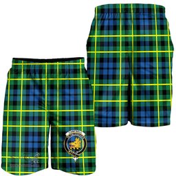 ScotsTee Shop Scottish Campbell of Breadalbane Ancient Clan Crest Mens Tartan Short