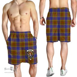 ScotsTee Shop Scottish Balfour Modern Clan Crest Mens Tartan Short