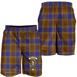 ScotsTee Shop Scottish Balfour Modern Clan Crest Mens Tartan Short