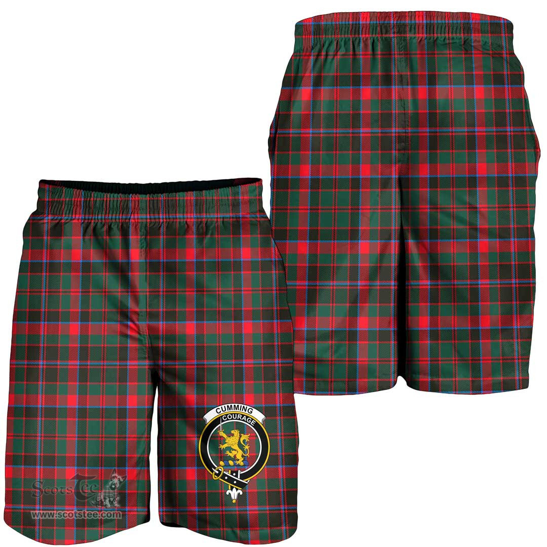 ScotsTee Shop Scottish Cumming Hunting Modern Clan Crest Mens Tartan Short