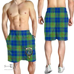 ScotsTee Shop Scottish Barclay Hunting Ancient Clan Crest Mens Tartan Short