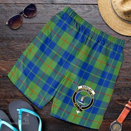 ScotsTee Shop Scottish Barclay Hunting Ancient Clan Crest Mens Tartan Short