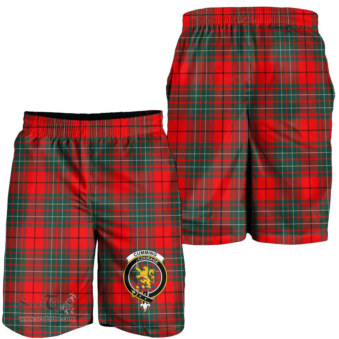 ScotsTee Shop Scottish Cumming Modern Clan Crest Mens Tartan Short