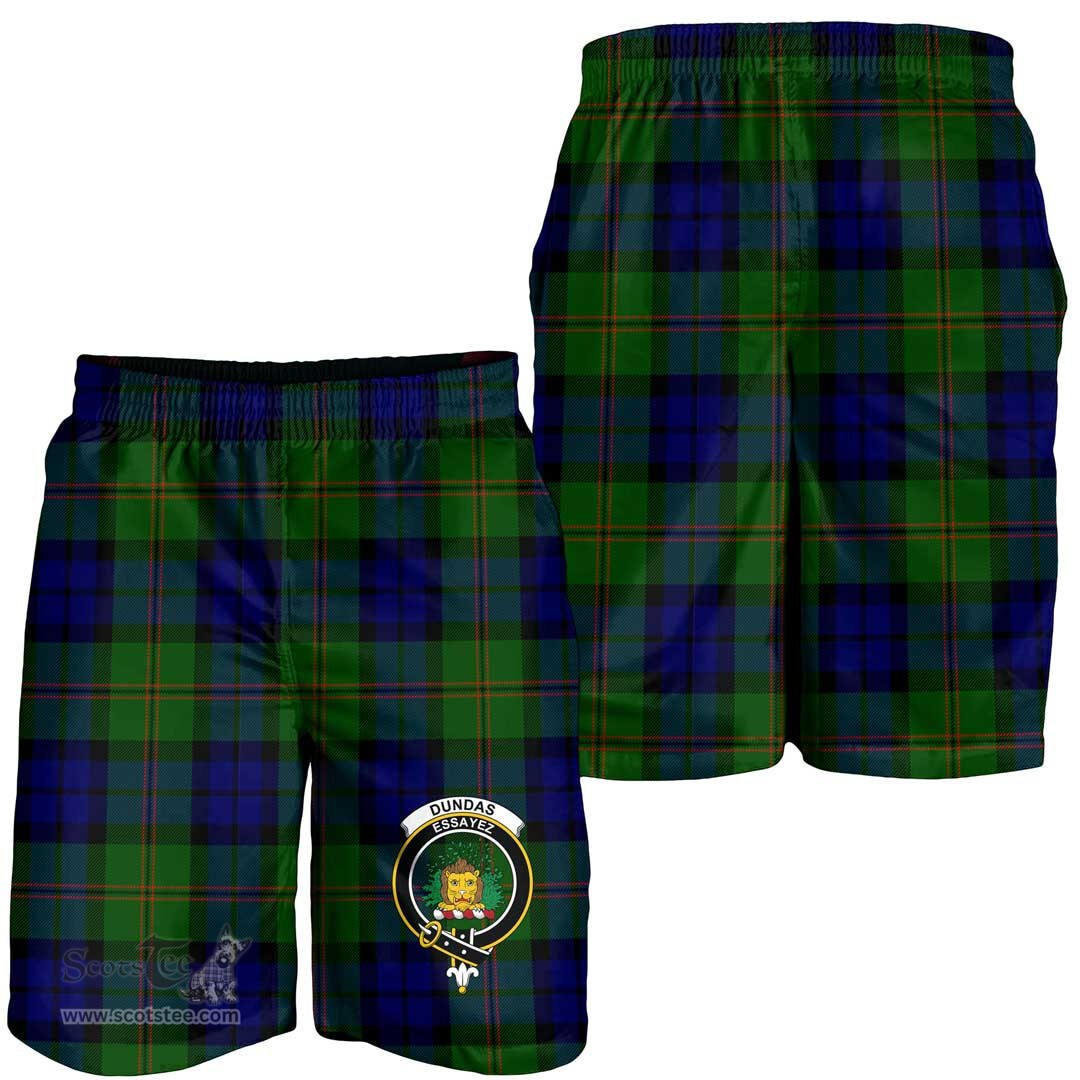ScotsTee Shop Scottish Dundas Modern 02 Clan Crest Mens Tartan Short