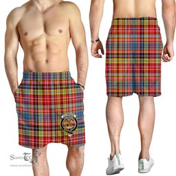 ScotsTee Shop Scottish Drummond of Strathallan Clan Crest Mens Tartan Short