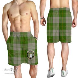 ScotsTee Shop Scottish Cunningham Dress Green Dancers Clan Crest Mens Tartan Short
