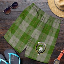 ScotsTee Shop Scottish Cunningham Dress Green Dancers Clan Crest Mens Tartan Short