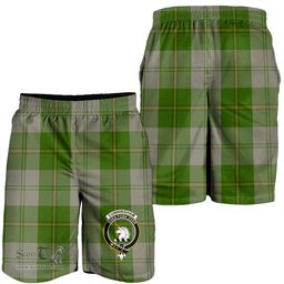 ScotsTee Shop Scottish Cunningham Dress Green Dancers Clan Crest Mens Tartan Short